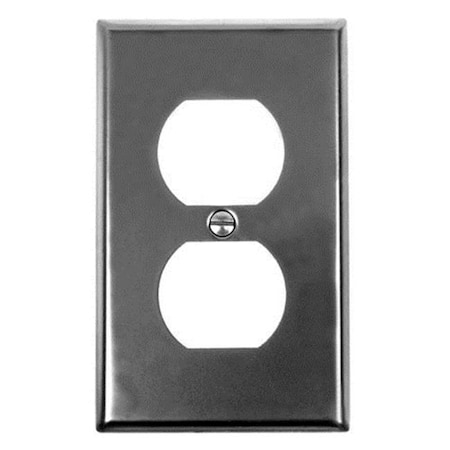 Acorn Mfg Acorn AW5BP Smooth Iron-Steel Single Duplex Outlet Switch Plate AW5BP